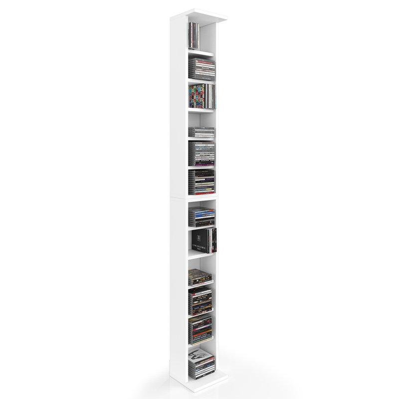 H Media Shelves, White