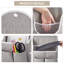4 sacs de rangement muraux avec revêtement imperméable, base en PVC, double poches avant et filet latéral, organisateur en lin de coton-70858447