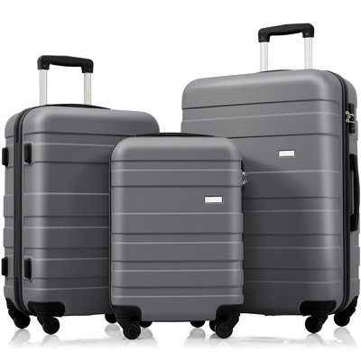 Luggage Sets New Model ABS Hardshell 3pcs Clearance Luggage Hardside Lightweight Durable Suitcase sets Spinner Wheels Suitcase with TSA Lock 20''24''2