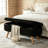 Oval Boucle Storage Ottoman Bench with Wood Legs-140516516