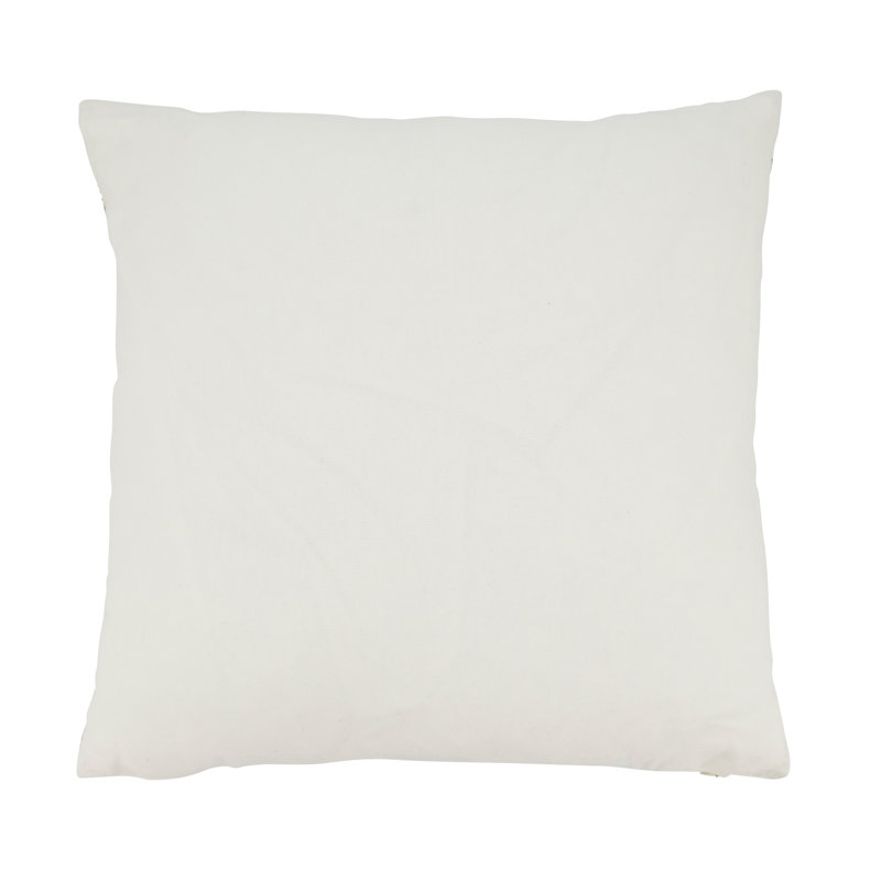 Ivory and Beige Stitched Stripe Cotton Euro Pillow Cover