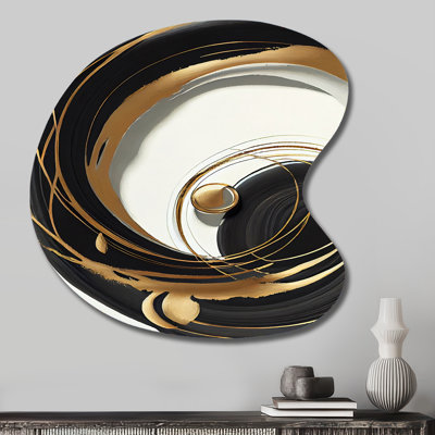 Gauthier - Marble Unique Shape Metal Wall Art, White Asymmetrical Metal Art Print