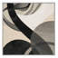 Tapis moelleux et moelleux à motif arc moderne et moelleux en brun - reliure grise-1157462716