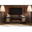 Meuble télé 86 po Bridgevine Home Ventura pour téléviseur de 95 po ou moins, finition noire et bourbon-106484898