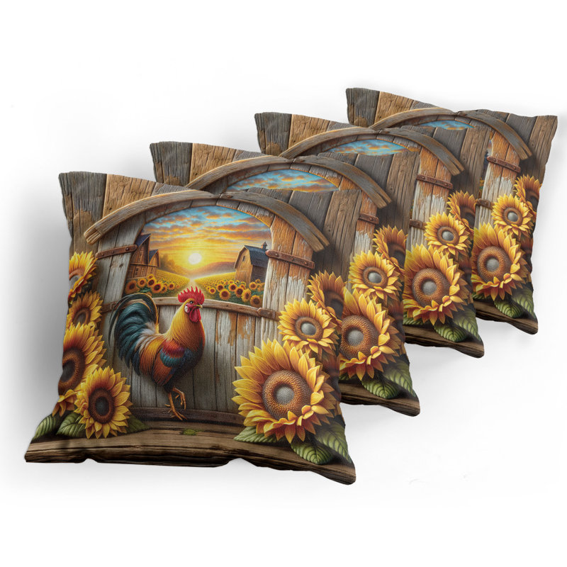 Fabric Reversible Throw Pillow, 24"H x 24"W