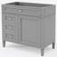Meuble-lavabo de salle de bain sans lavabo supérieur, armoire de rangement de salle de bain avec tiroirs et tiroir basculant-126590584
