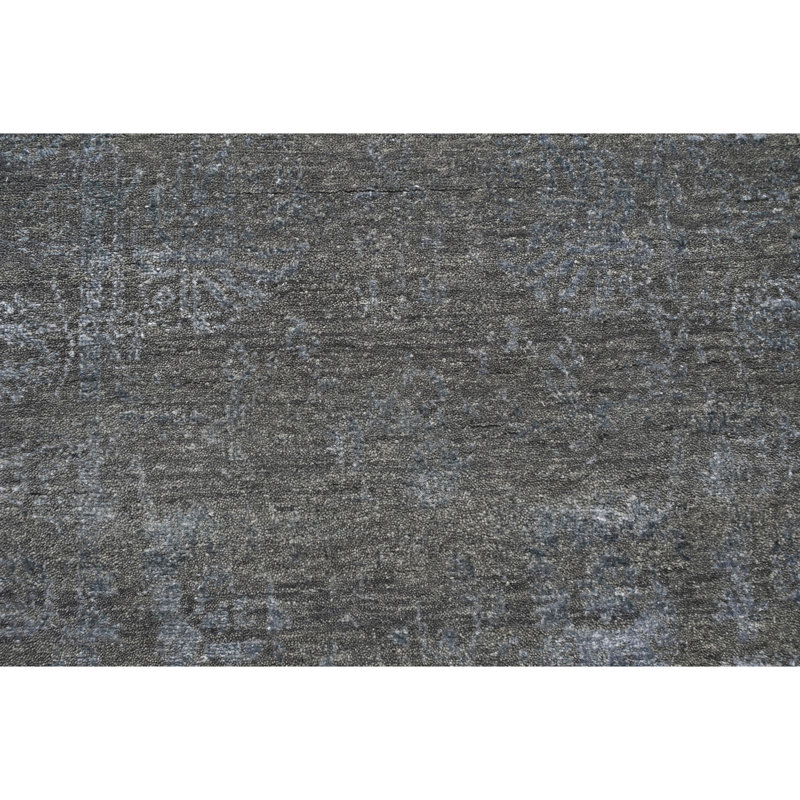Tapis gris et argent noué à la main de haute qualité