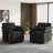 Upholstered Swivel Barrel Chair-567675417