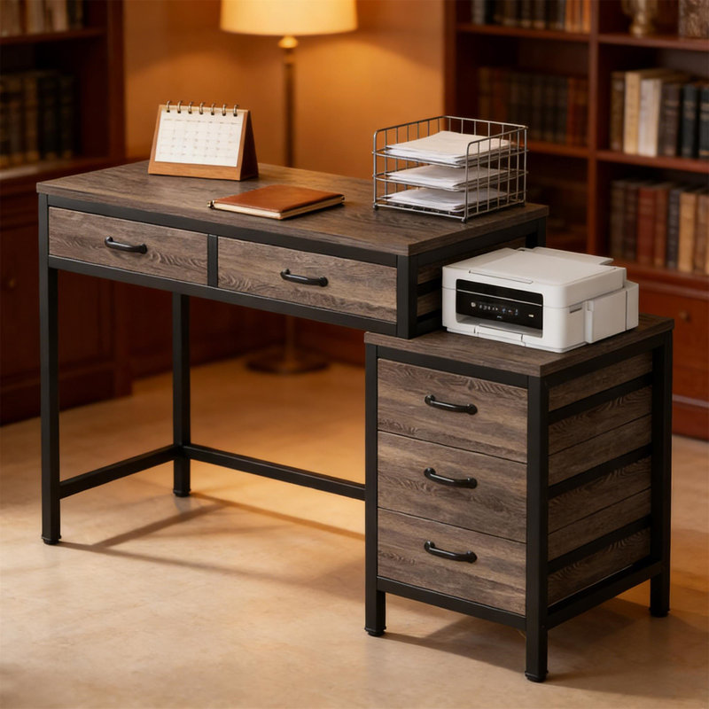 Bureau (sans tabourets), Gris