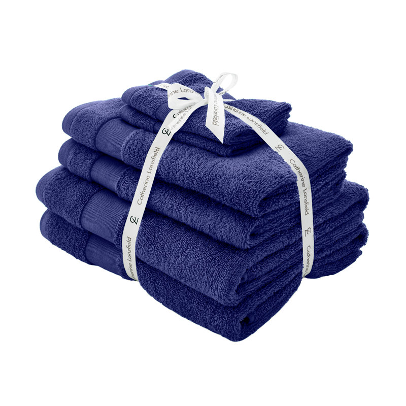 Anti-Bacterial 100% Cotton 6 Piece Towel Bale, Navy
