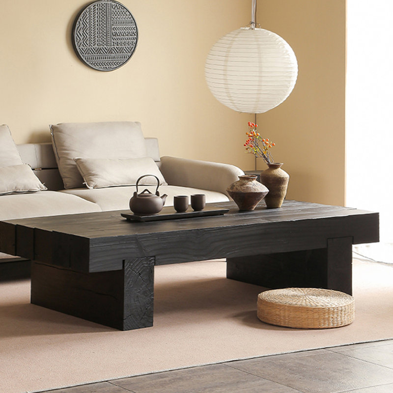 Table basse Wabi-sabi, H 15,74 po x l 62,99 po x P 27,55 po