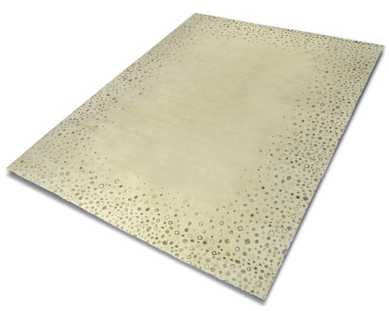 Sequins Geometric Area Rug in Beige, Rectangle 3' x 5'