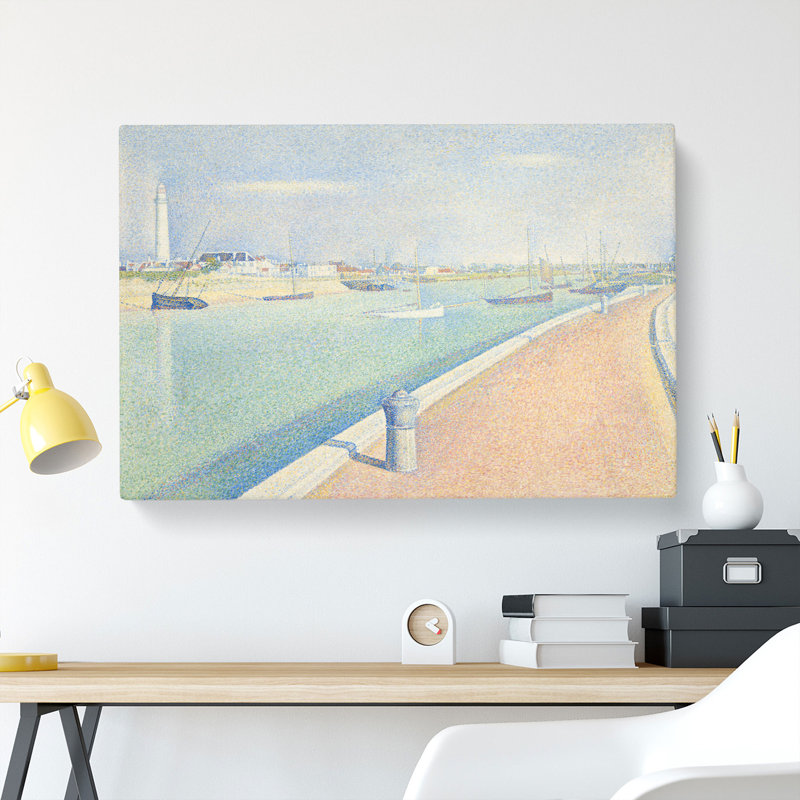 The Channel At Gravelines Vol.1 by Georges Seurat - Wrapped Canvas, 50cm H x 76cm W x 3cm D