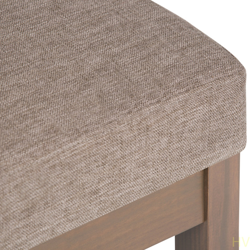 Milltown - Footstool Small Ottoman Bench   For Bedroom, Living Room And Entryway, Natural, Brown