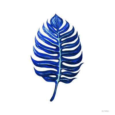 Aquarelle feuille bleue I