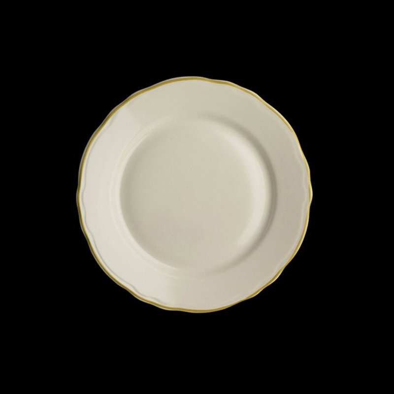 STYLELINE NOIR Assiette styleline marron, Blanc / Doré