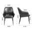Ensemble de 2 chaises de salle à manger rembourrées en similicuir avec pieds en fer noir Berenice-1225177360