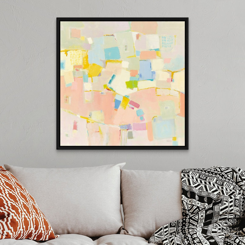 «Block Party», reproduction d'art sur toile, Cadre flottant noir, H 38 po x l 38 po x P 1,75 po