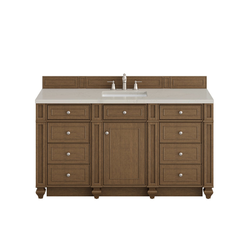 Bristol 60'' W Single Vanity, Saddle Brown, Siberian