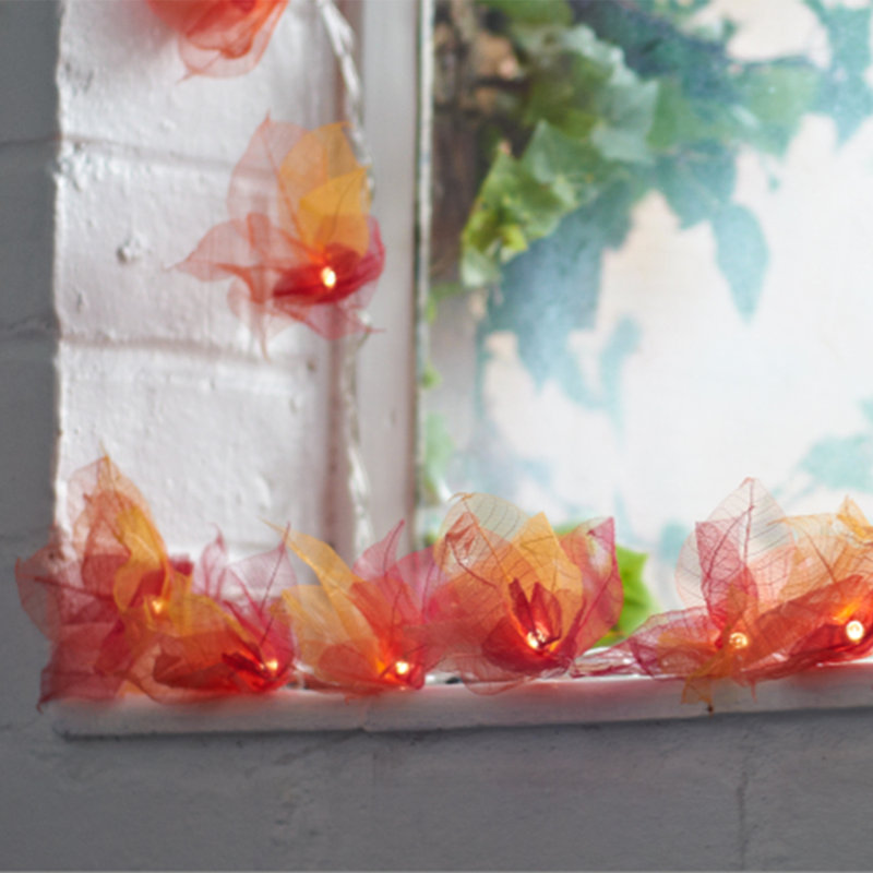 Bartok LED Natural Leaf String Light, 20 Lamps - 5 Metre Long