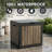 Decksplore 35 Gallon Wood-Look Resin Deck Box, Outdoor Storage Box with Lockable Lid