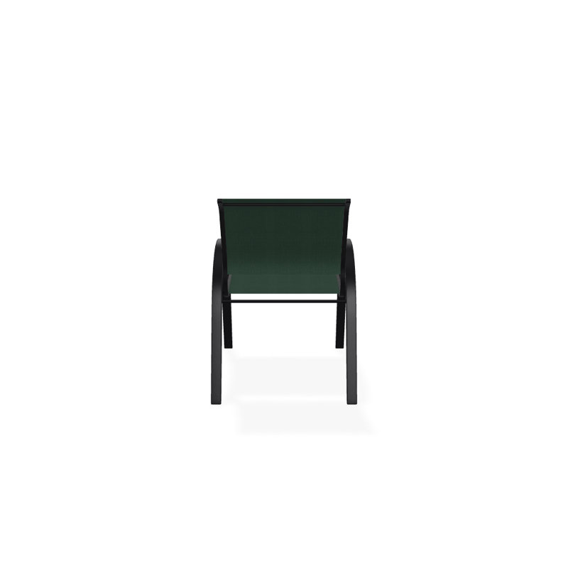 Aruba 1 Outdoor Dining Armchair, Textured Black, Forest Forest Green 22D Sunbrella®