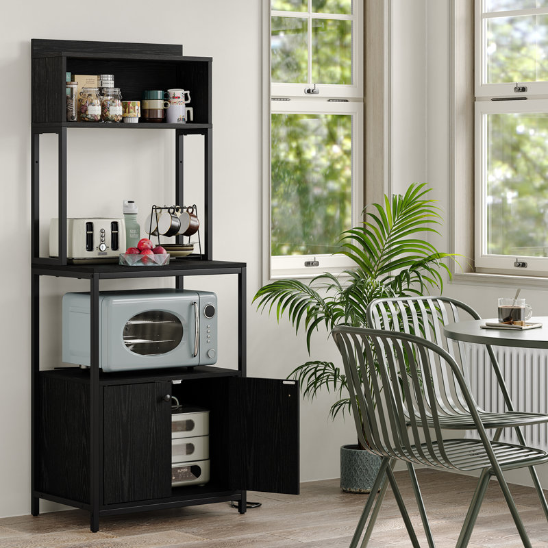 154.9cm Kitchen Pantry, Black