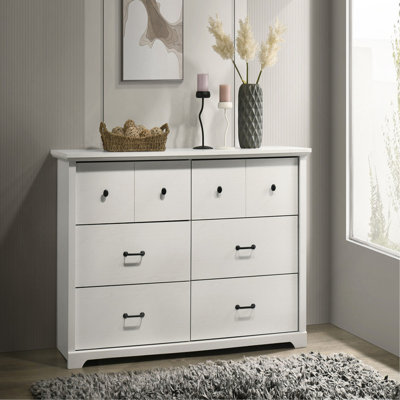 57"W 6-Drawer Dresser With Handles