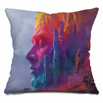 Coussin fantaisie, sergé de coton artistique