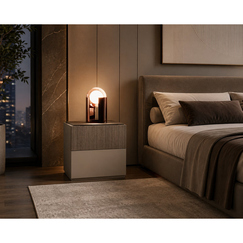 Infinity 2 - Drawer Solid Wood Nightstand