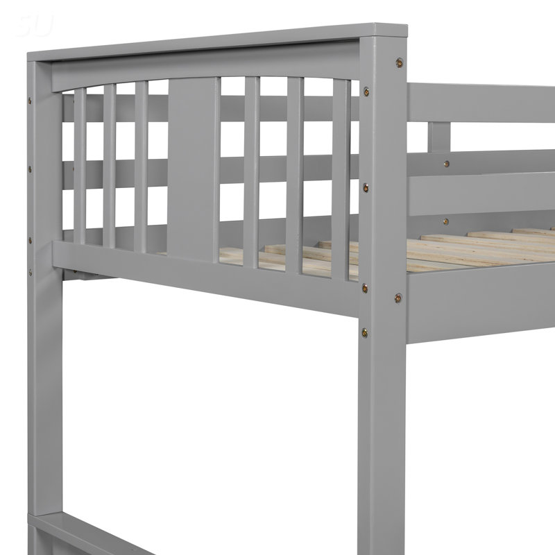Bunk Bed With Ladder, Gray