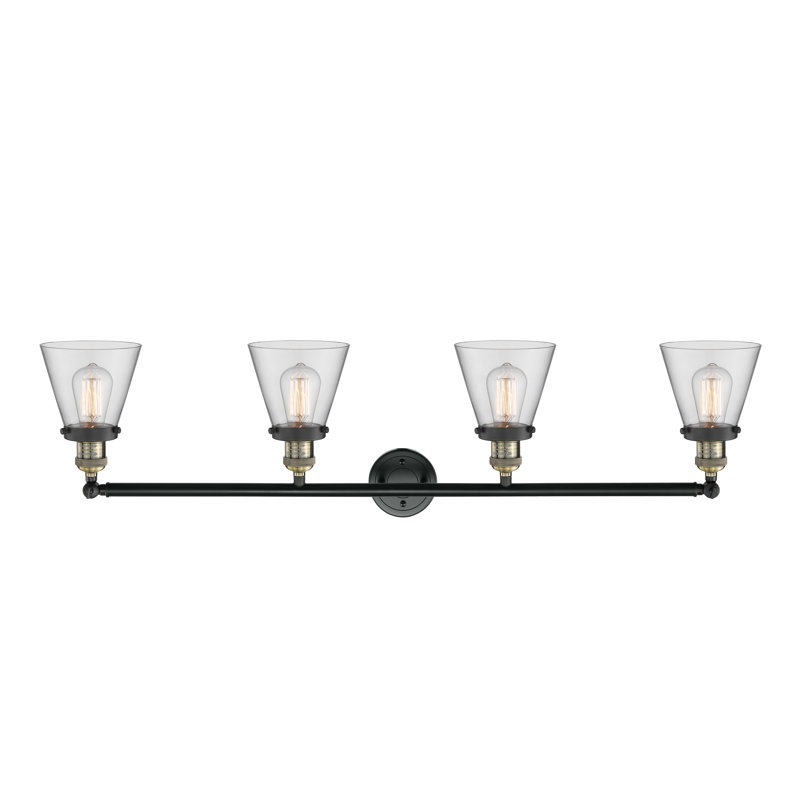 Shauna 4 - Light Vanity Light, LED, Clear, Black Antique Brass