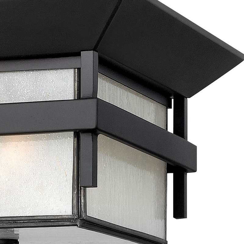 Plafonnier encastré 12,25 po à 2 lumières Harbor, Noir satiné, Médium