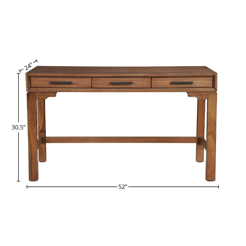 Bureau Wrightia, Érable miel, H 30,5 po x l 52 po x P 24 po