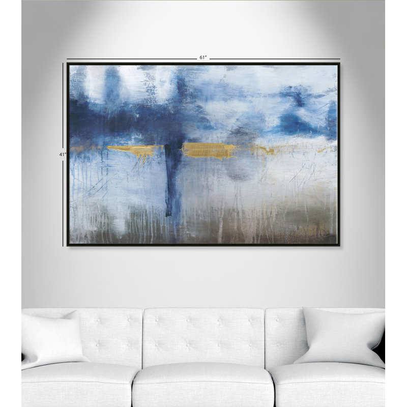Morning Meadows - cadre flottant, reproduction d'art sur toile, Cadre espresso, H 41 po x l 61 po x P 2 po