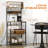 Kitchen Bakers Rack With Power Outlet, USB Charger, Microwave Stand, Coffee Bar With Adjustable Shelves, 5 Hooks For Spices, Pots And Pans