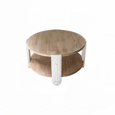 Table basse ronde à deux niveaux