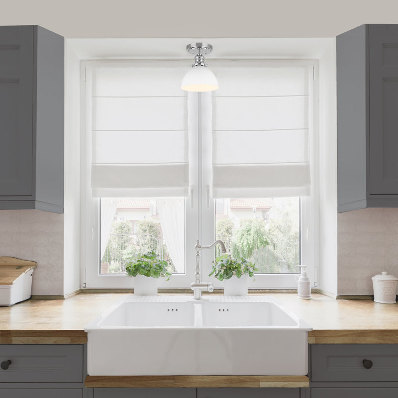 Sumler Semi Flush Mount, Polished Chrome