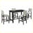 Classic 5-Piece Counter Height Dining Set with 4 Chairs-421275461-421275482