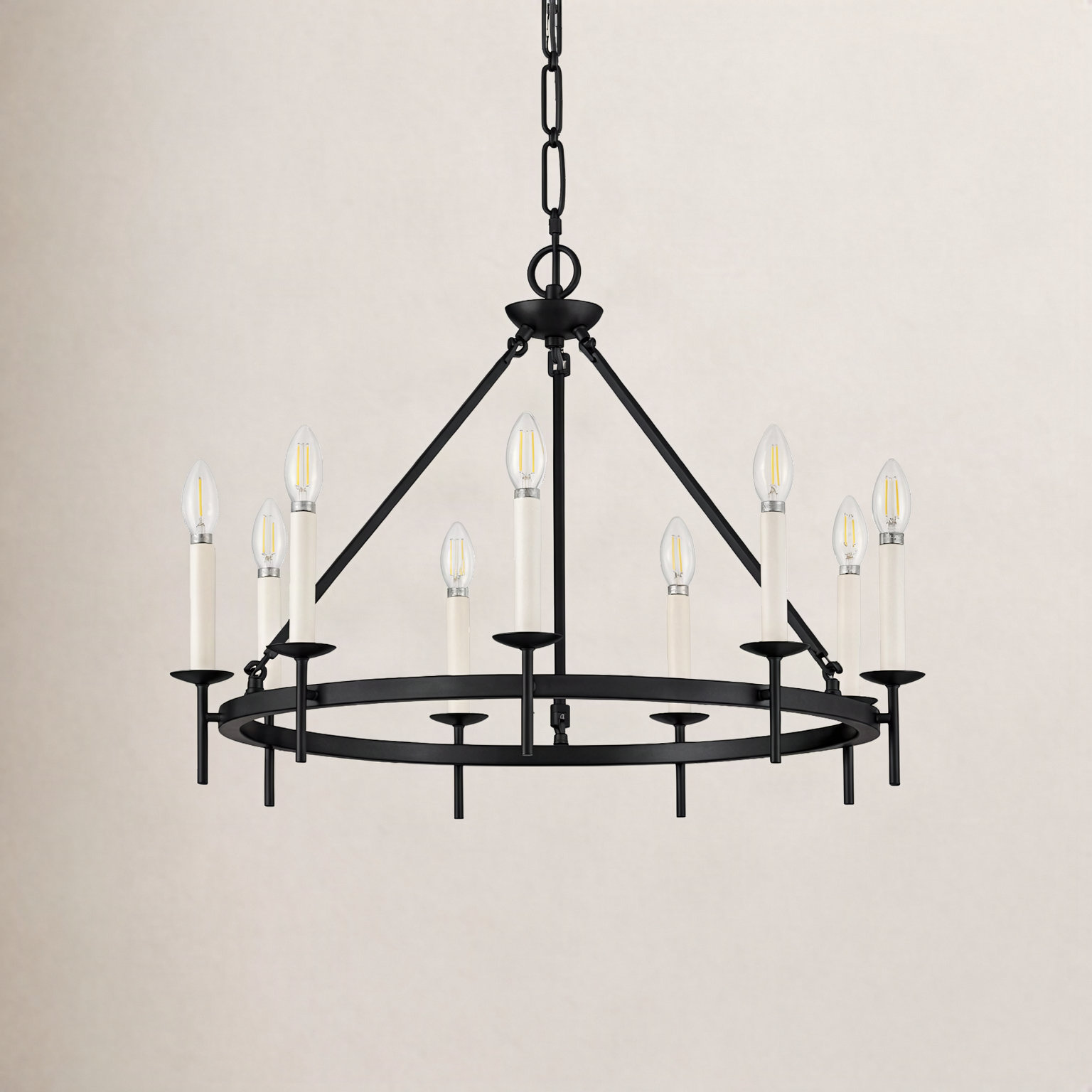 Copley 9-Light Chandelier, Black