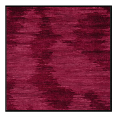 Tapis rouge abstrait lavable à la machine