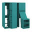 Lit escamotable mural simple avec bibliothèque, armoire supérieure, bureau extensible et rangement latéral-288575071
