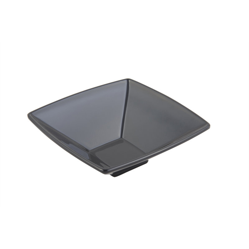 12 oz. Melamine Small Square Bowl, Black