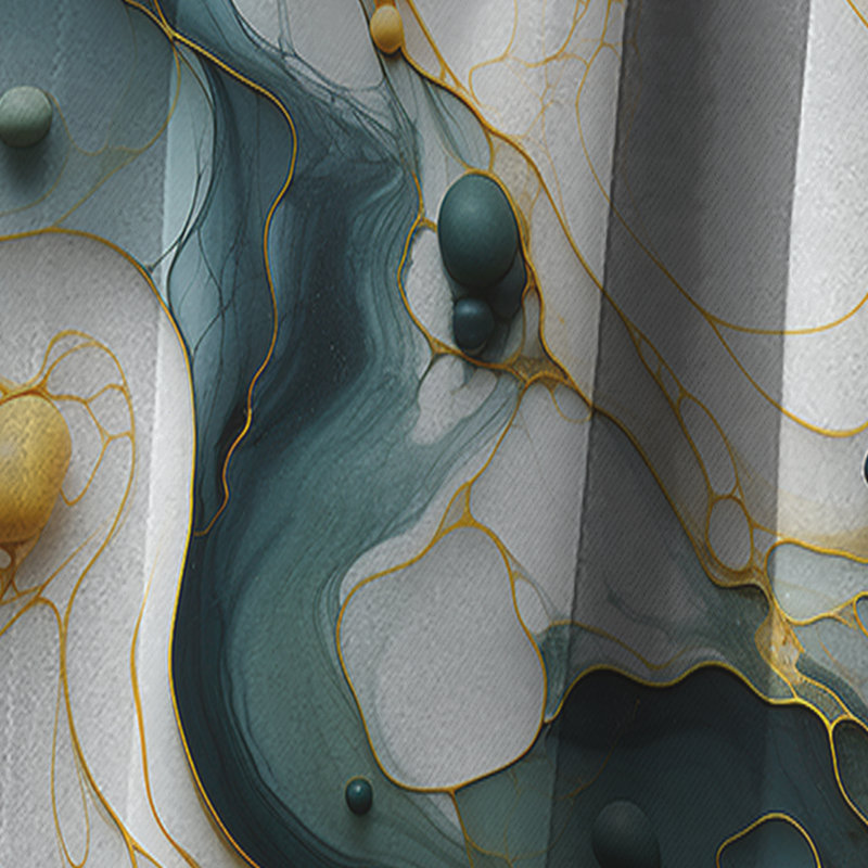 Urban Retreat Marble Pattern I - Abstract Marble Curtain - Blackout Marble Curtain - 1 Panels, 52" W x 95" L