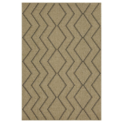 Tapis intérieur / extérieur en jute / noir Earth