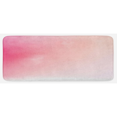 Tapis de cuisine rose pêche