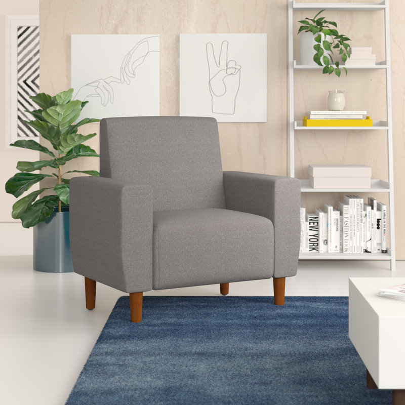 Fauteuil Hysell d'une largeur de 33 cm, gris