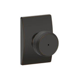 F Series Bowery Privacy Knobset with Century Rosette