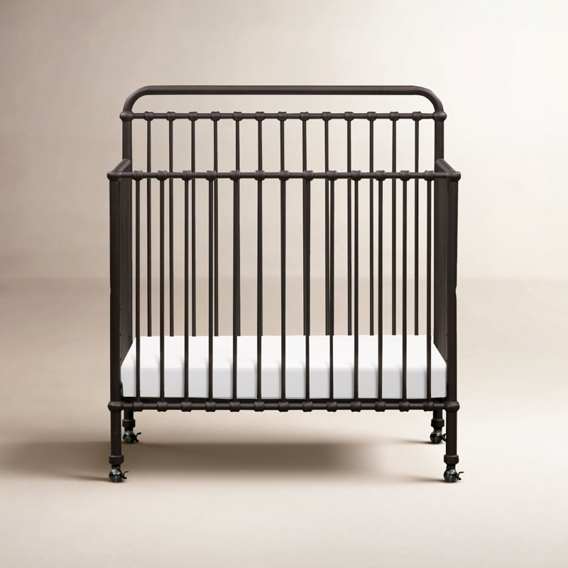 Winston 4-in-1 Convertible Mini Crib, Vintage iron