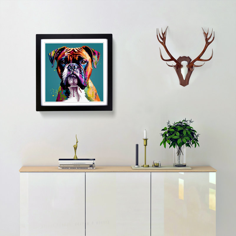 Single Picture Frame Print on Wood, Black